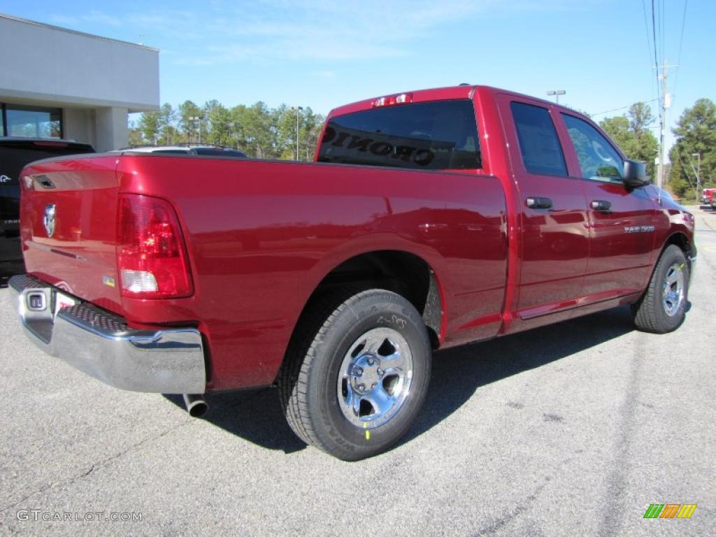 2011 Ram 1500 ST Quad Cab - Deep Cherry Red Crystal Pearl / Dark Slate Gray/Medium Graystone photo #7