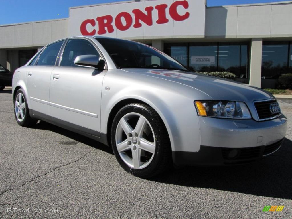 2004 A4 1.8T Sedan - Light Silver Metallic / Ebony photo #1