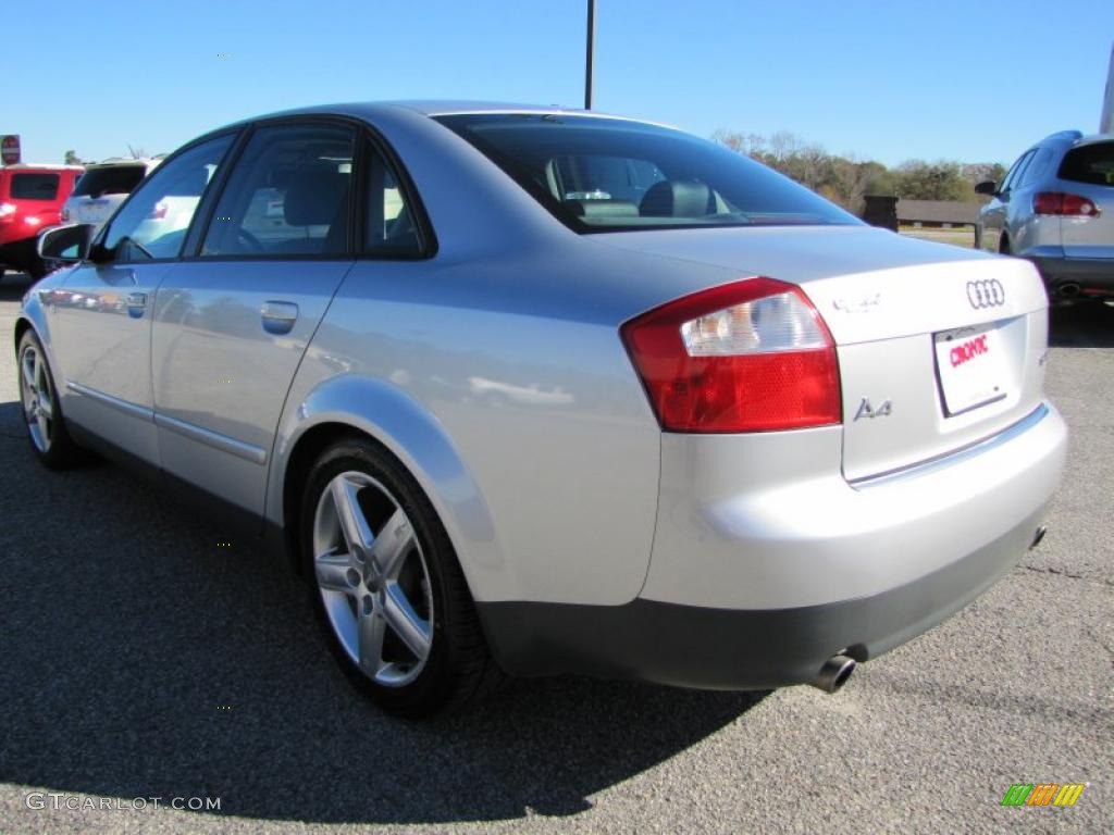 2004 A4 1.8T Sedan - Light Silver Metallic / Ebony photo #5