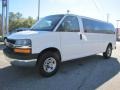 Summit White - Express LS 3500 Extended Passenger Van Photo No. 3