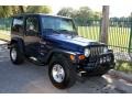 2002 Patriot Blue Pearl Jeep Wrangler Sport 4x4  photo #13