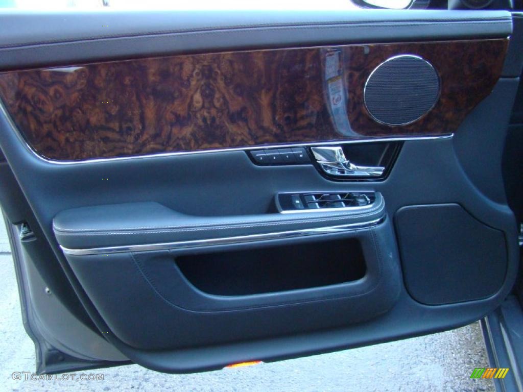 2011 Jaguar XJ XJL Jet Black/Ivory Door Panel Photo #40919209