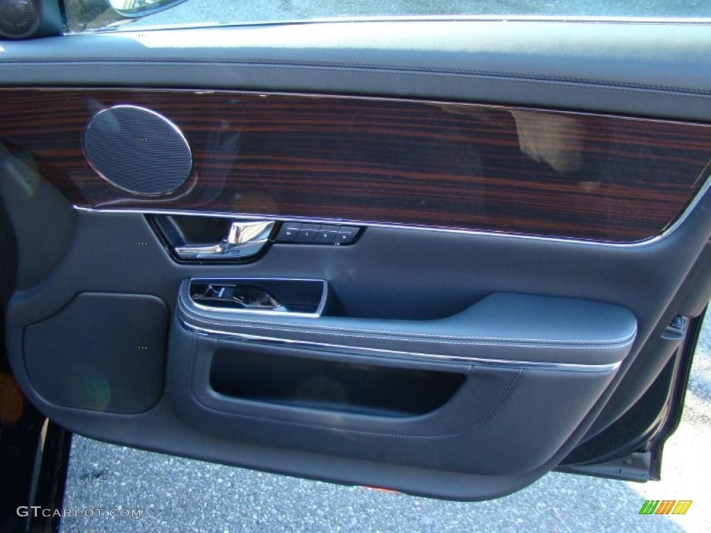 2011 Jaguar XJ XJL Jet Black/Ivory Door Panel Photo #40919833