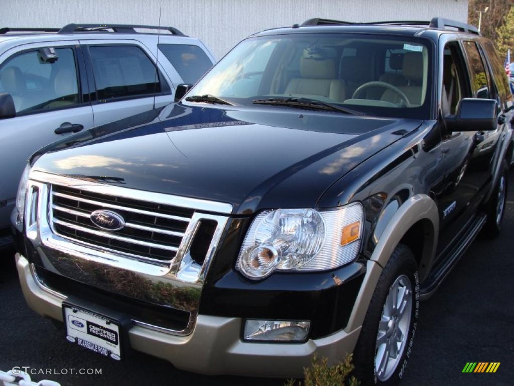 2008 Explorer Eddie Bauer 4x4 - Black / Camel photo #1