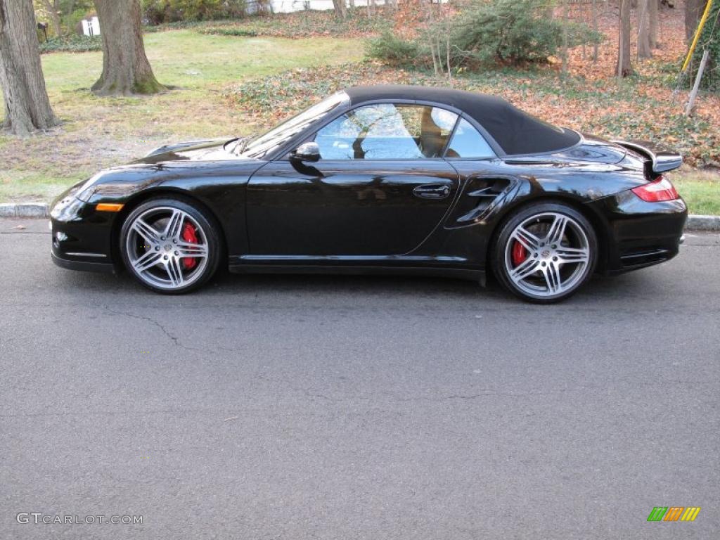 Black 2008 Porsche 911 Turbo Cabriolet Exterior Photo #40920485