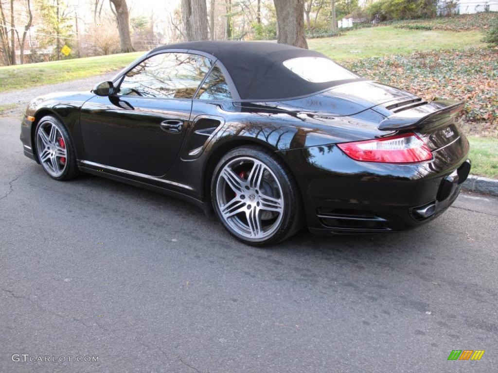 2008 911 Turbo Cabriolet - Black / Black photo #4