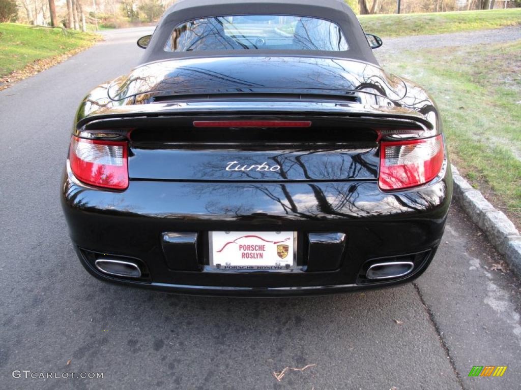 2008 911 Turbo Cabriolet - Black / Black photo #5