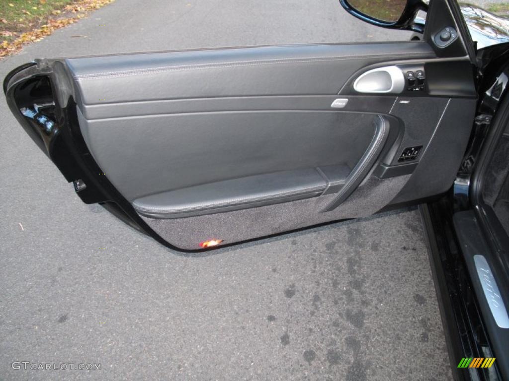 2008 Porsche 911 Turbo Cabriolet Black Door Panel Photo #40920621