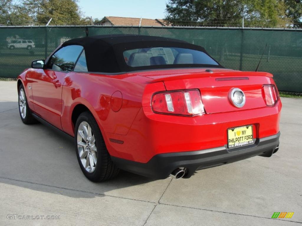 2011 Mustang GT Premium Convertible - Race Red / Charcoal Black photo #5