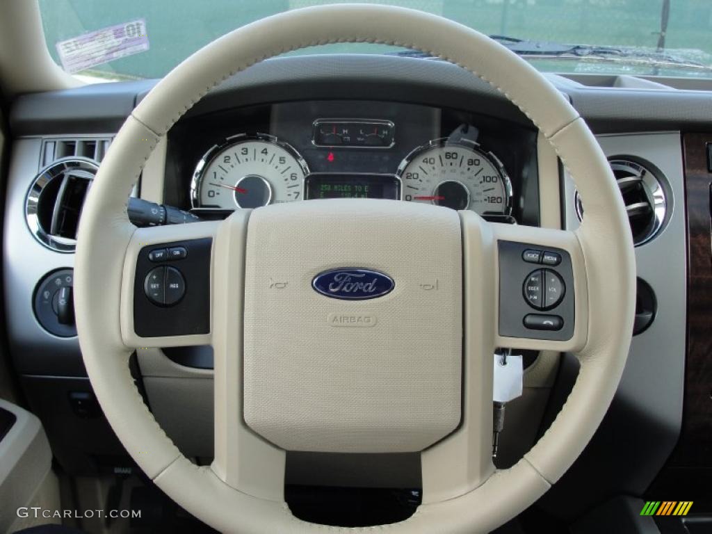 2011 Ford Expedition XLT Camel Steering Wheel Photo #40922589