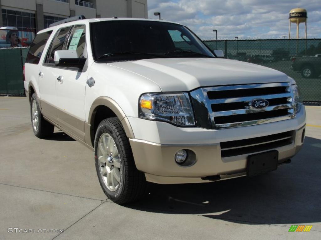 White Platinum Tri-Coat 2011 Ford Expedition EL King Ranch 4x4 Exterior Photo #40923405