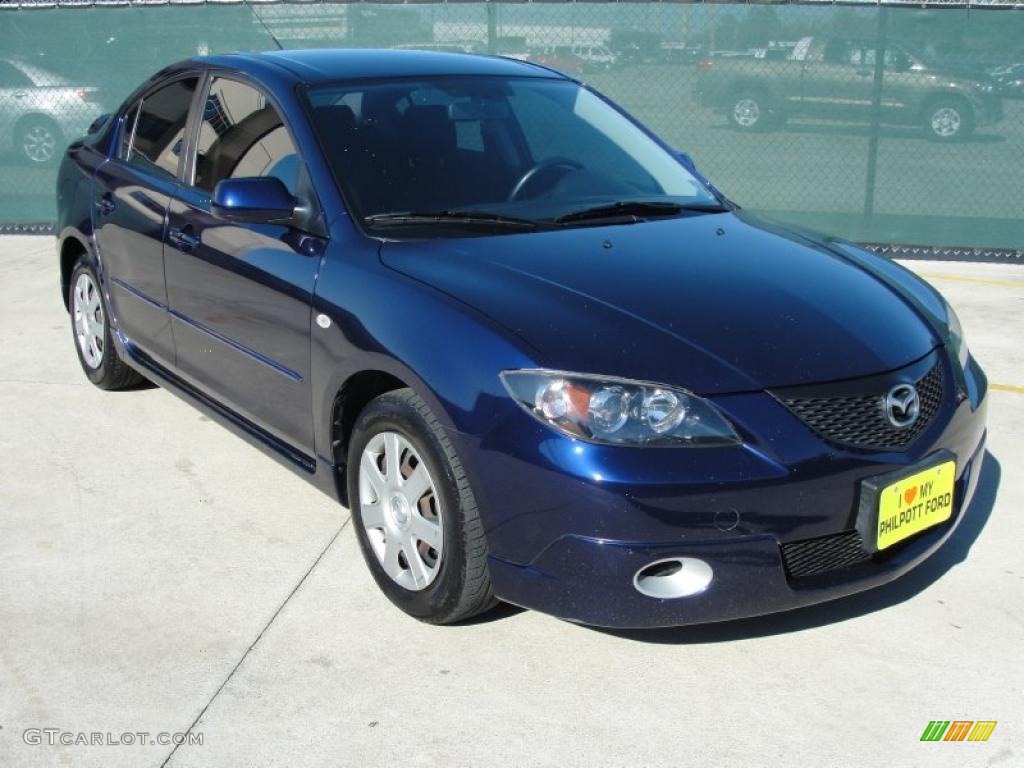 2006 MAZDA3 i Sedan - Strato Blue Mica / Black photo #1