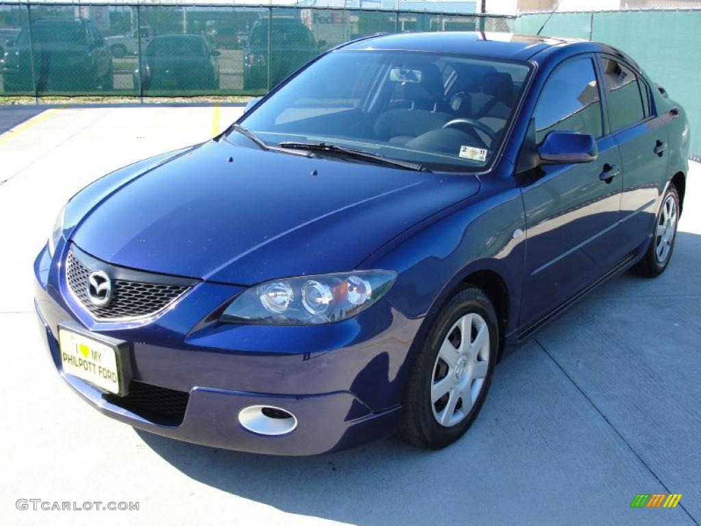 2006 MAZDA3 i Sedan - Strato Blue Mica / Black photo #7