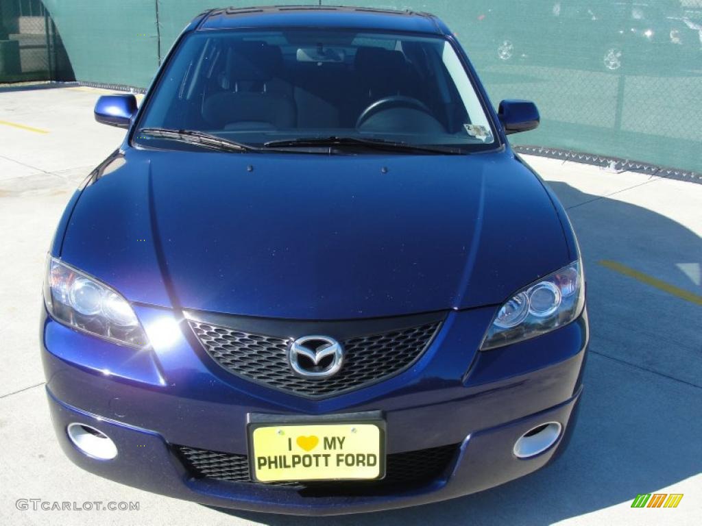 2006 MAZDA3 i Sedan - Strato Blue Mica / Black photo #8