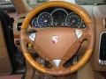 Havanna/Sand Beige 2004 Porsche Cayenne Turbo Steering Wheel