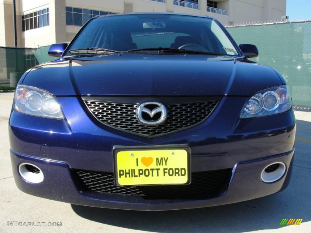 2006 MAZDA3 i Sedan - Strato Blue Mica / Black photo #9