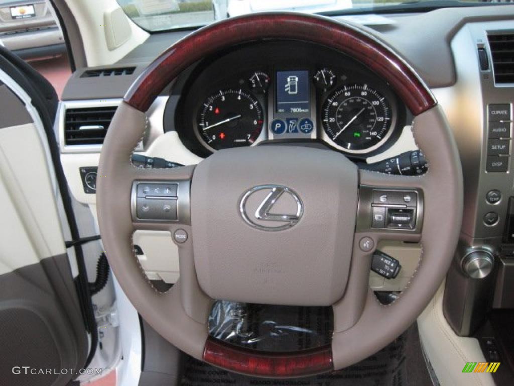 2010 Lexus GX 460 Ecru Steering Wheel Photo #40929378