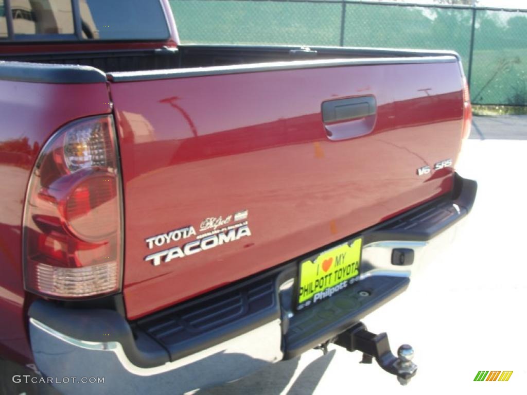 2007 Tacoma V6 SR5 Double Cab 4x4 - Impulse Red Pearl / Taupe photo #21