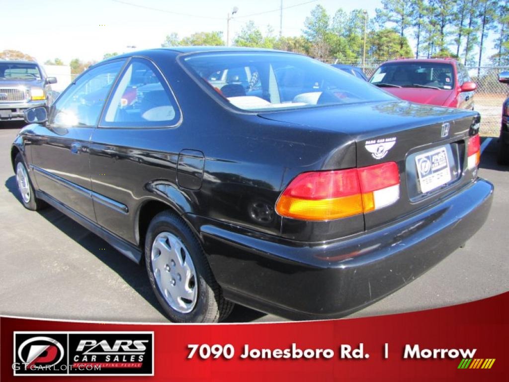 1997 Civic EX Coupe - Black Pearl Metallic / Black photo #2