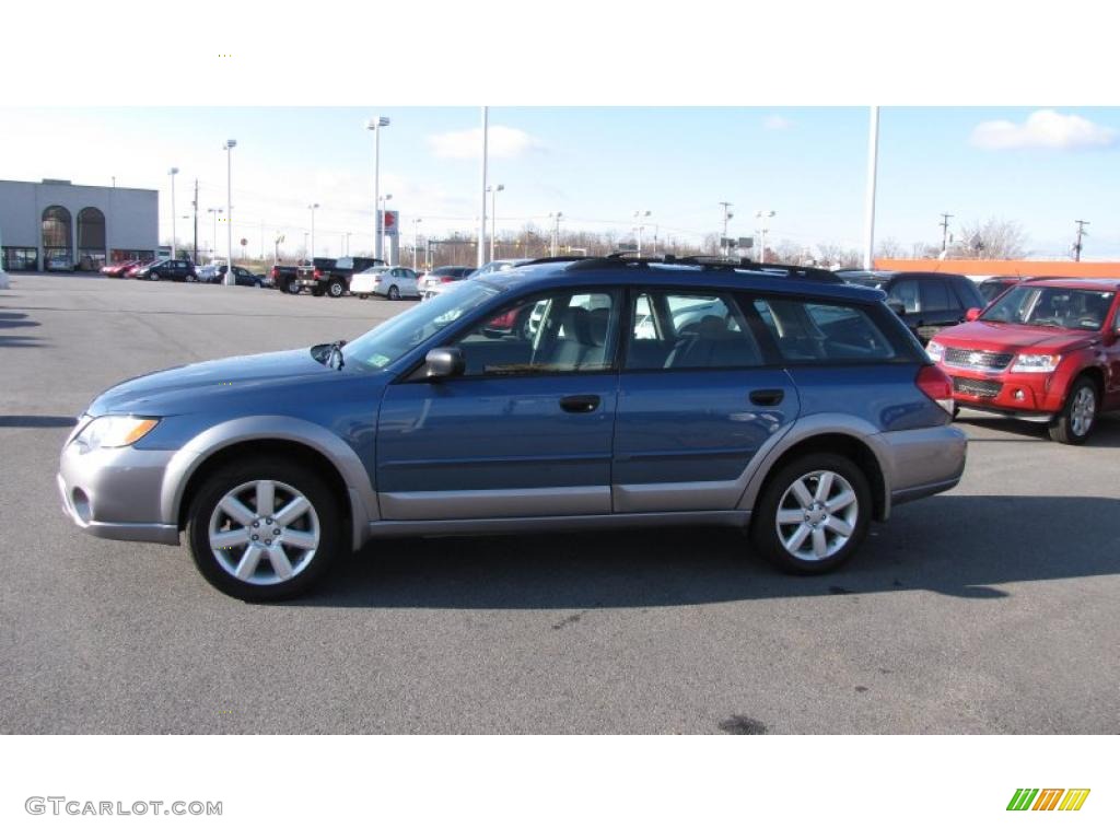 2008 Outback 2.5i Wagon - Newport Blue Pearl / Off Black photo #1