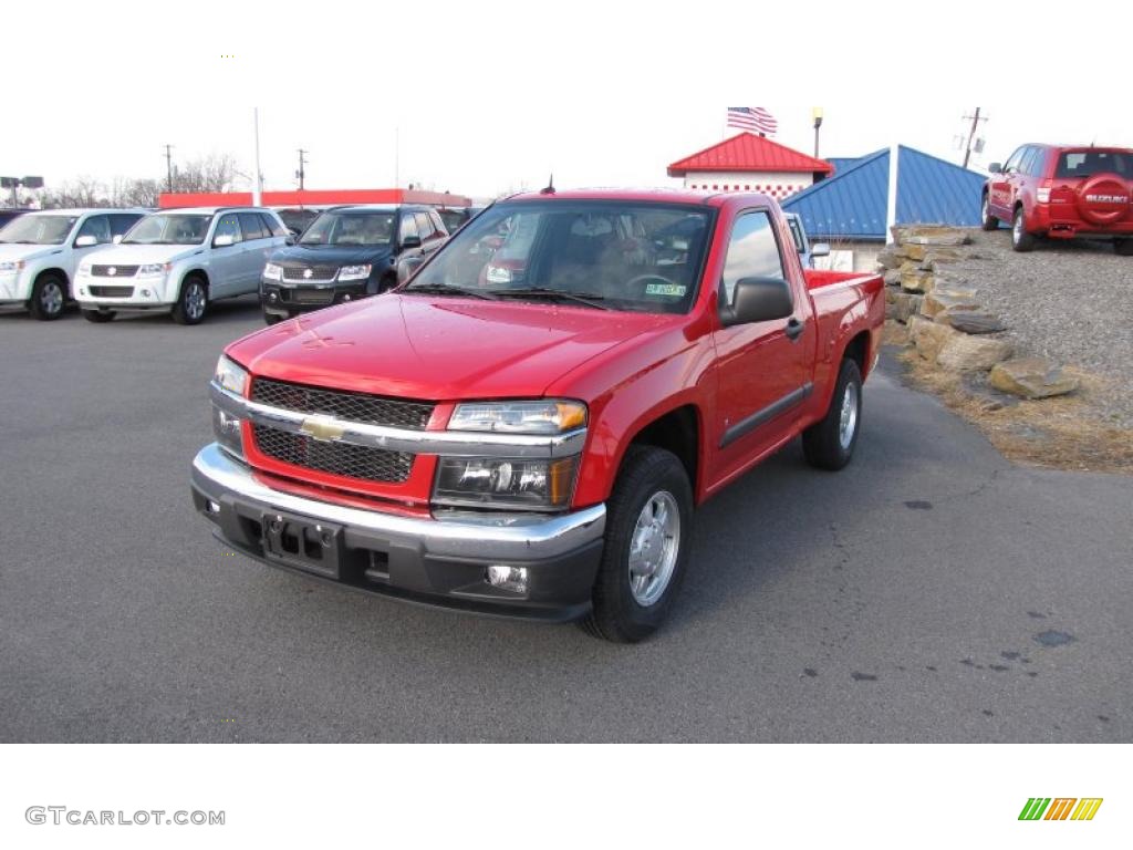 2008 Colorado LT Regular Cab - Victory Red / Ebony photo #2