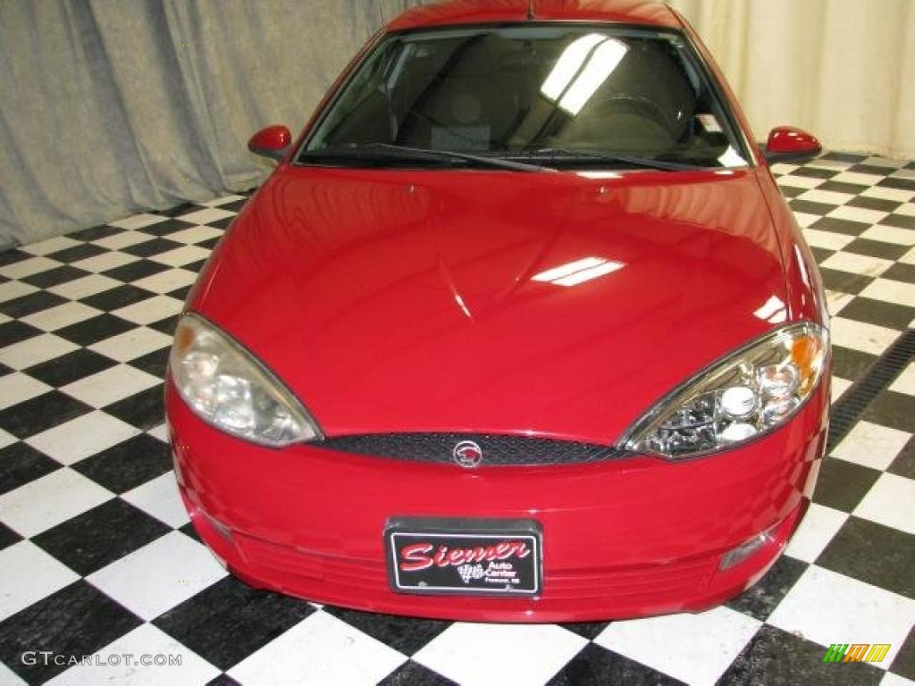 2001 Cougar V6 - Rio Red / Medium Graphite photo #2