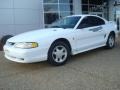 1995 Crystal White Ford Mustang V6 Coupe  photo #2