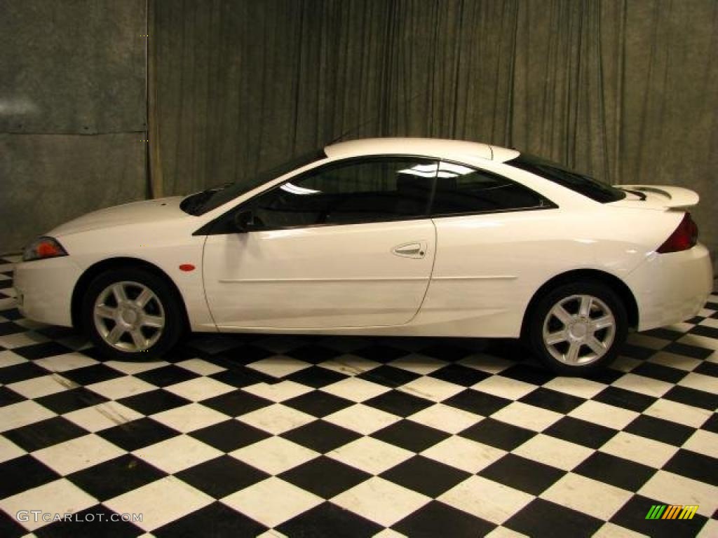 2002 Cougar V6 Coupe - Vibrant White / Midnight Black photo #1