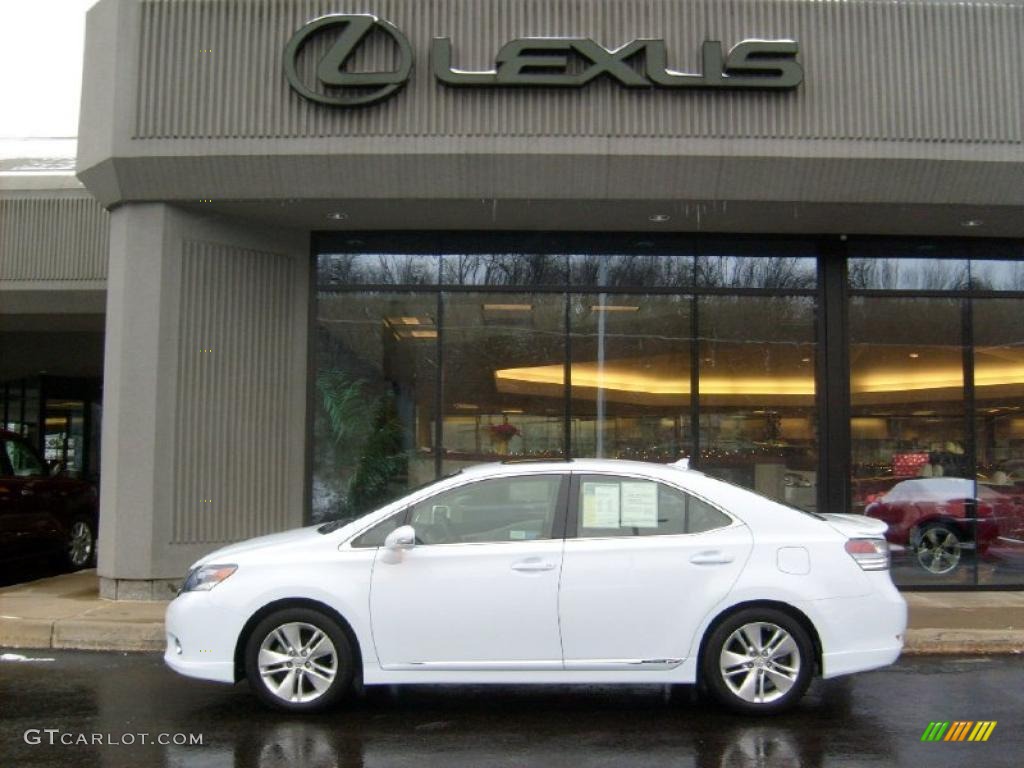 2010 HS 250h Hybrid Premium - Aurora White Pearl / Gray photo #2