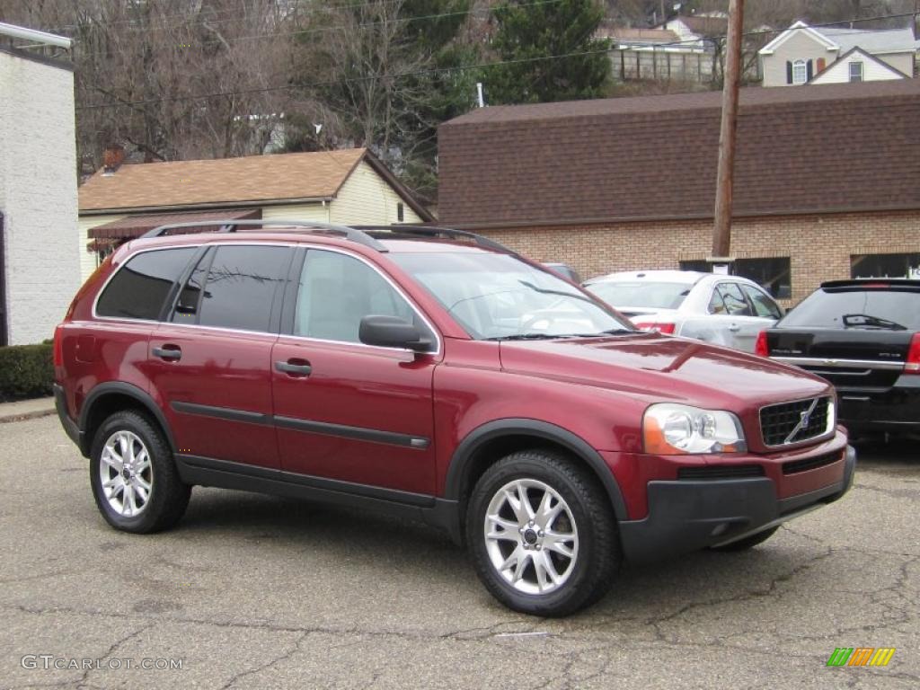 2004 XC90 T6 AWD - Ruby Red Metallic / Taupe/Light Taupe photo #1