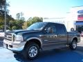 Dark Green Satin Metallic 2005 Ford F250 Super Duty King Ranch Crew Cab 4x4