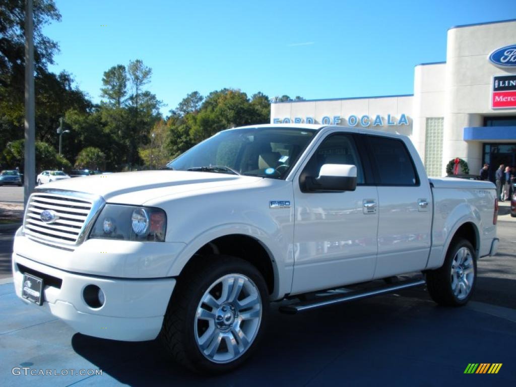 White Sand Tri-Coat 2008 Ford F150 Limited SuperCrew 4x4 Exterior Photo #40947070
