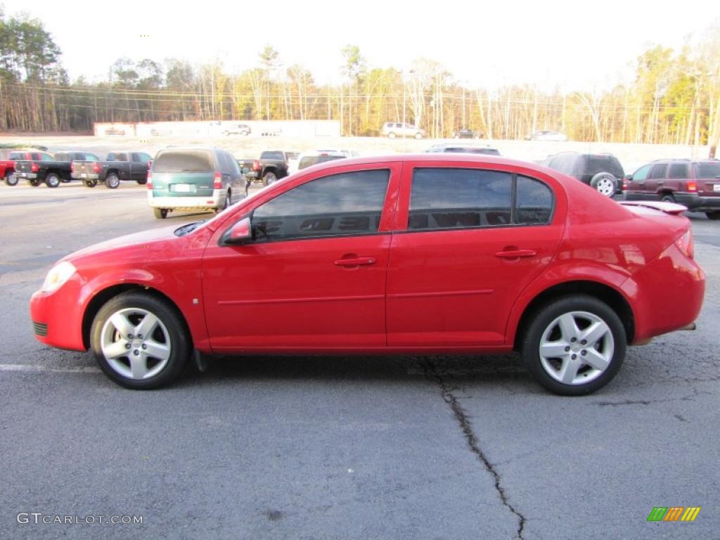 2007 Cobalt LT Sedan - Victory Red / Neutral Beige photo #4