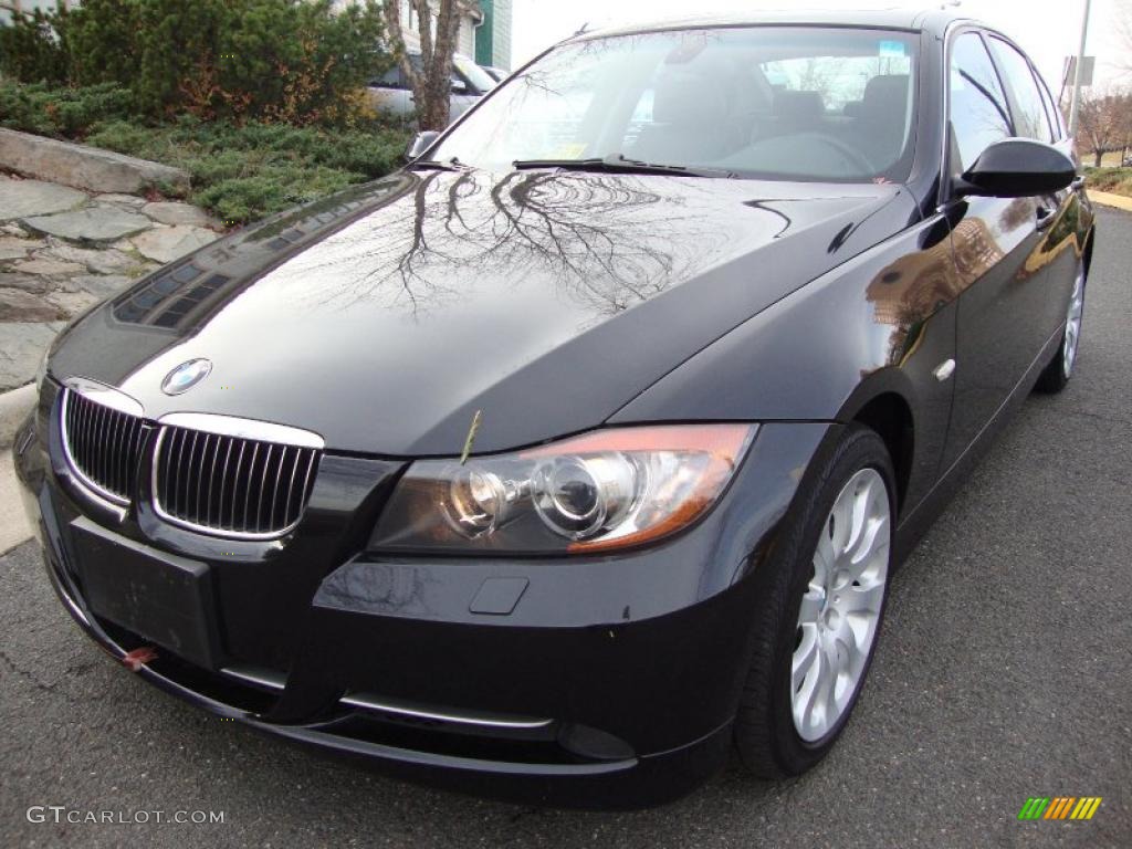 2007 3 Series 335xi Sedan - Jet Black / Black photo #1