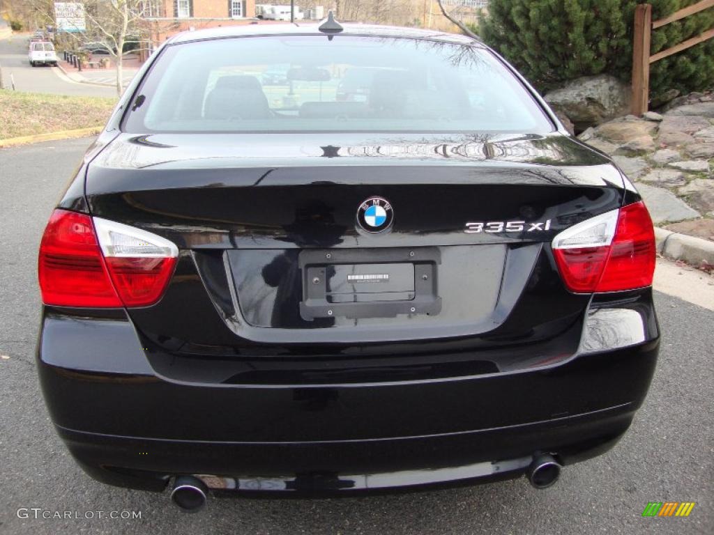 2007 3 Series 335xi Sedan - Jet Black / Black photo #4