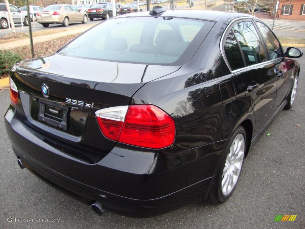 2007 3 Series 335xi Sedan - Jet Black / Black photo #6