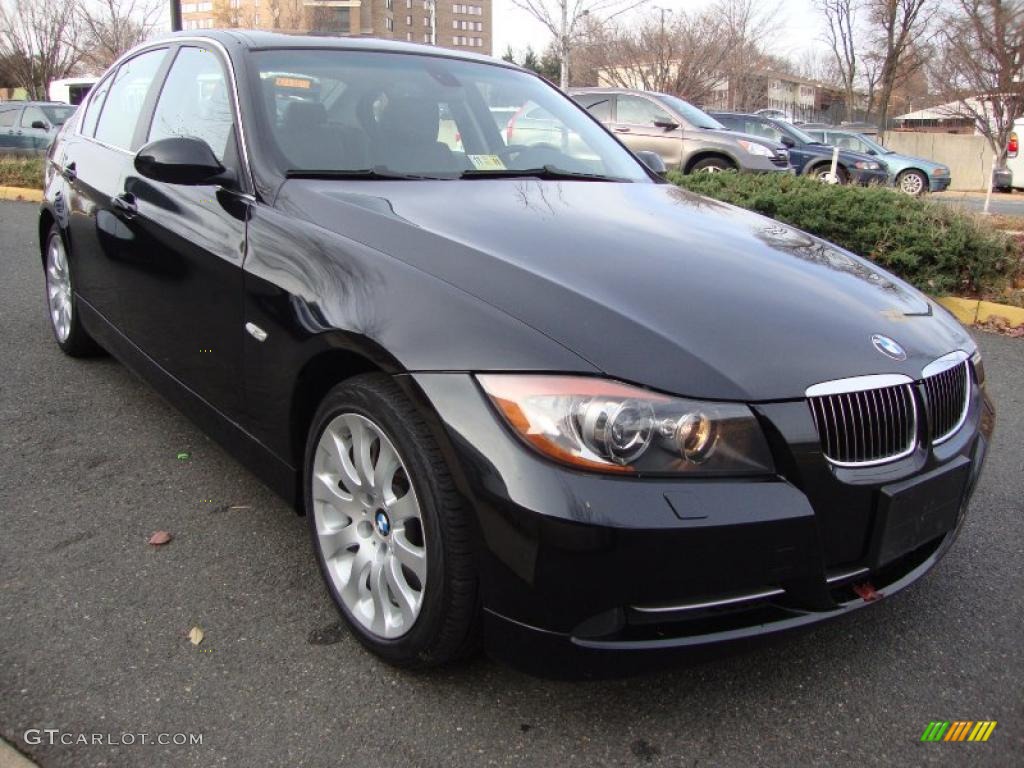 2007 3 Series 335xi Sedan - Jet Black / Black photo #7