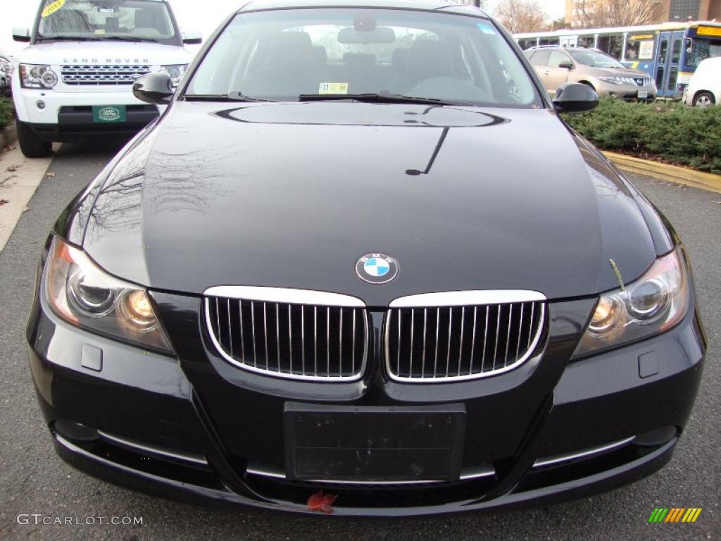 2007 3 Series 335xi Sedan - Jet Black / Black photo #9