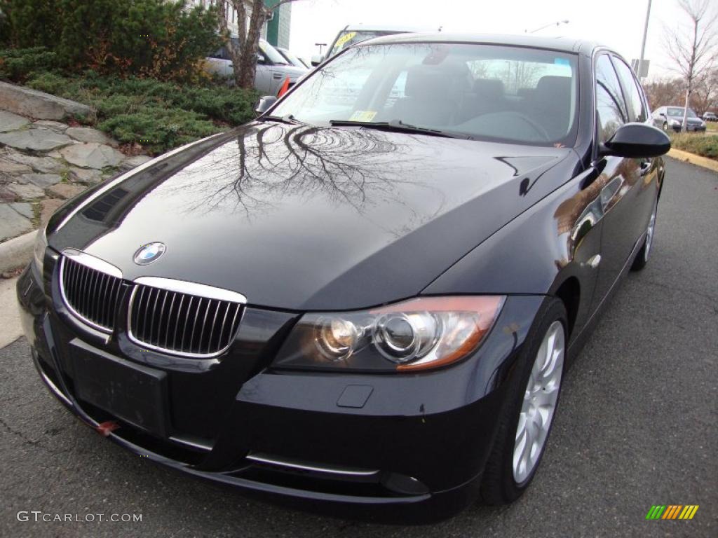 2007 3 Series 335xi Sedan - Jet Black / Black photo #10
