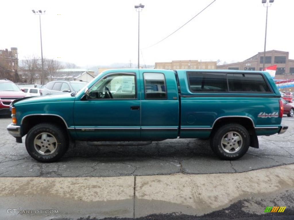 Bright Teal Metallic 1994 Chevrolet C/K K1500 Extended Cab 4x4 Exterior Photo #40950434