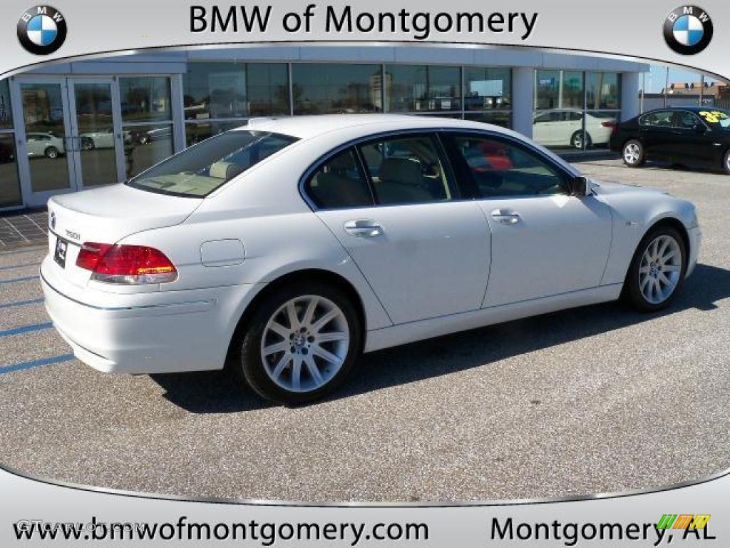 2006 7 Series 750i Sedan - Alpine White / Dark Beige/Beige III photo #3