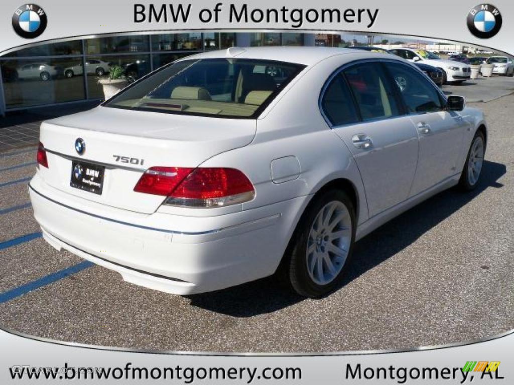 2006 7 Series 750i Sedan - Alpine White / Dark Beige/Beige III photo #4