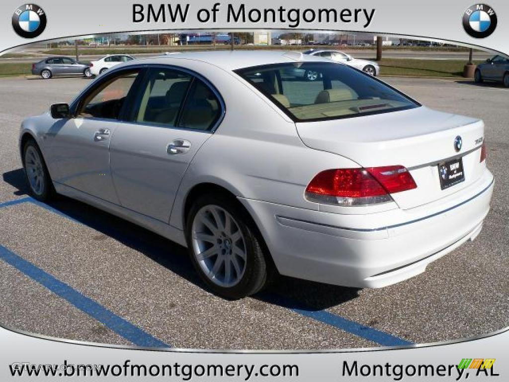 2006 7 Series 750i Sedan - Alpine White / Dark Beige/Beige III photo #6