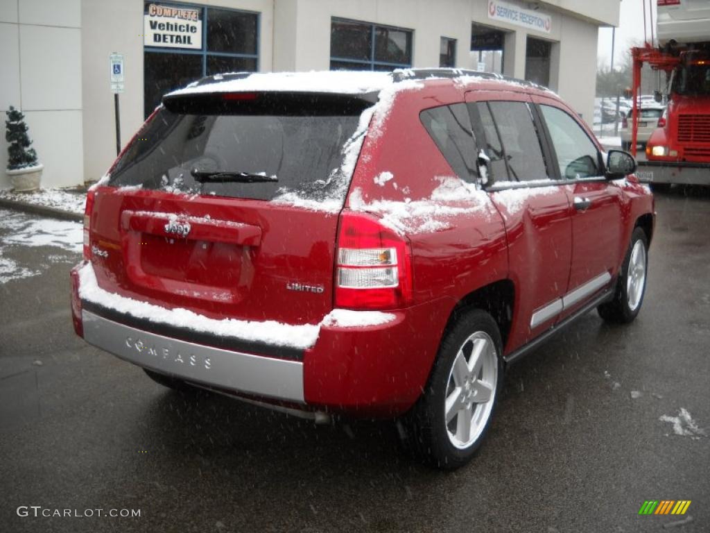 2007 Compass Limited 4x4 - Inferno Red Crystal Pearlcoat / Pastel Slate Gray photo #2