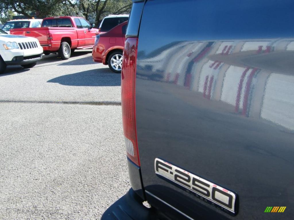 2007 F250 Super Duty Lariat Crew Cab 4x4 - Medium Wedgewood Blue Metallic / Tan photo #10