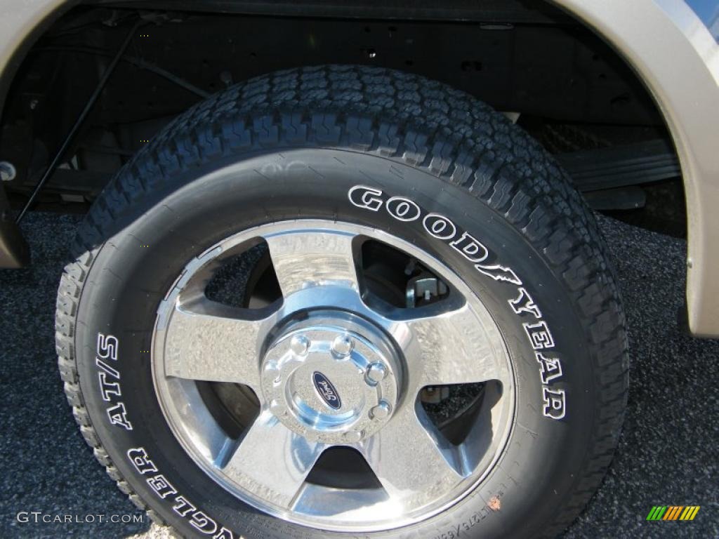2007 F250 Super Duty Lariat Crew Cab 4x4 - Medium Wedgewood Blue Metallic / Tan photo #11