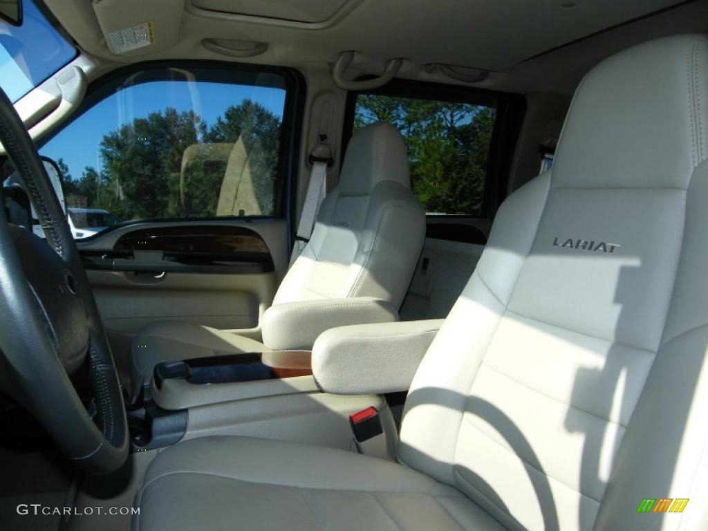 2007 F250 Super Duty Lariat Crew Cab 4x4 - Medium Wedgewood Blue Metallic / Tan photo #14