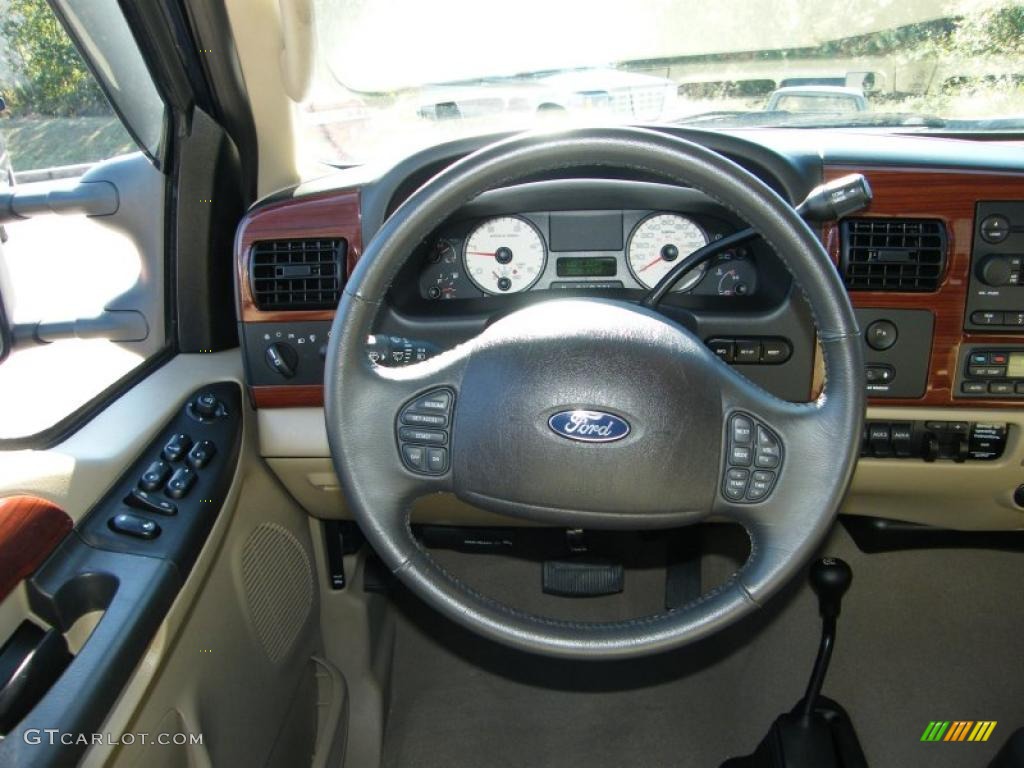 2007 F250 Super Duty Lariat Crew Cab 4x4 - Medium Wedgewood Blue Metallic / Tan photo #20