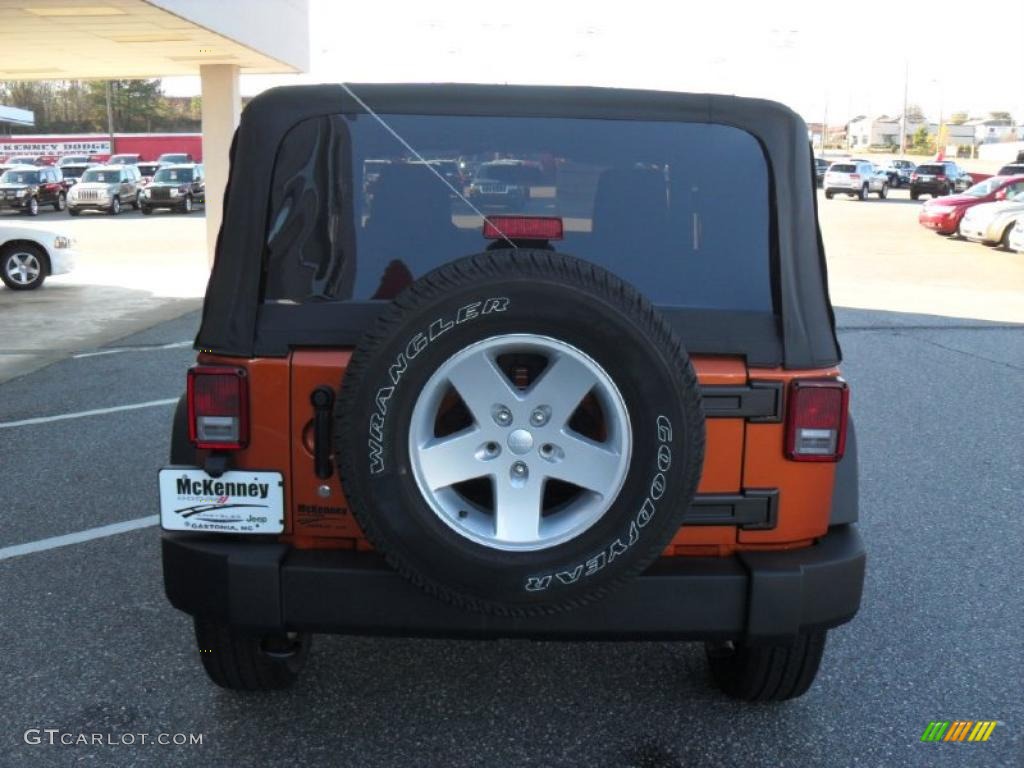 2011 Wrangler Sport S 4x4 - Mango Tango Pearl / Black photo #3