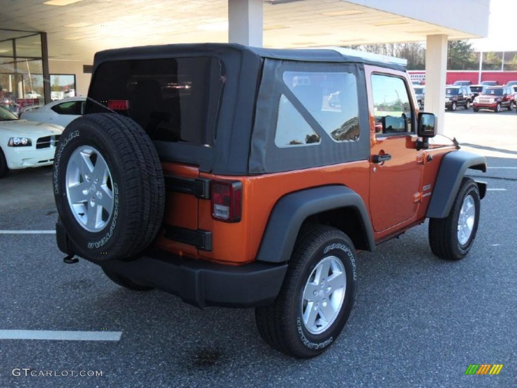 2011 Wrangler Sport S 4x4 - Mango Tango Pearl / Black photo #4